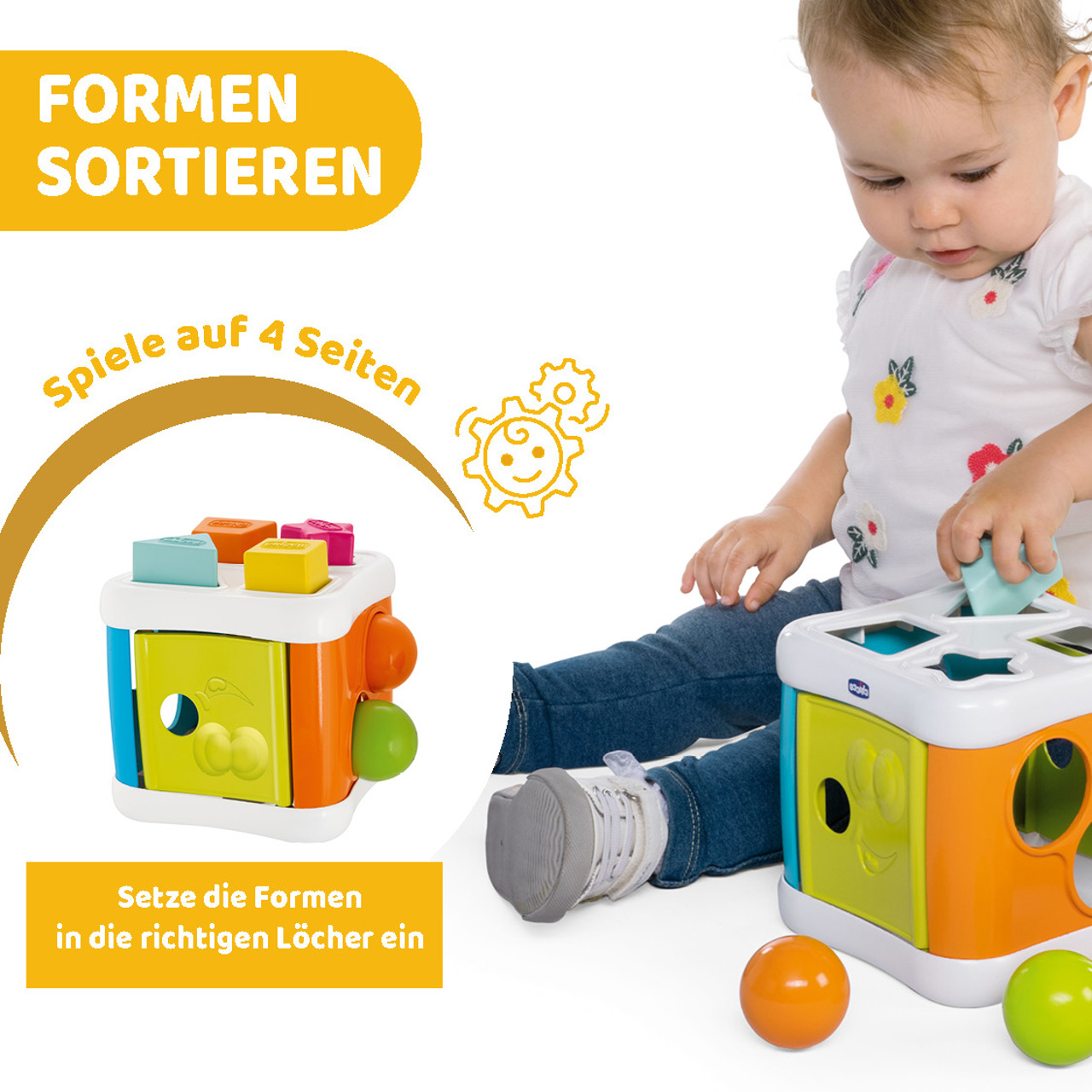 2 in 1 Sortier & Schlag Würfel null - 3