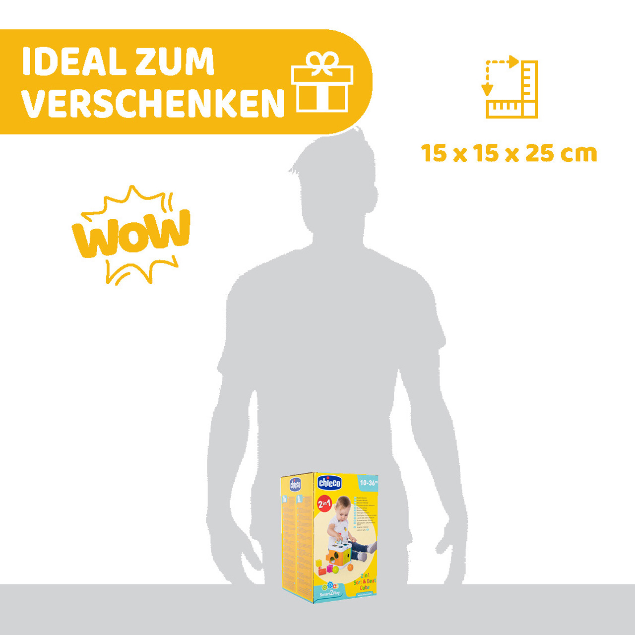 2 in 1 Sortier & Schlag Würfel null - 7