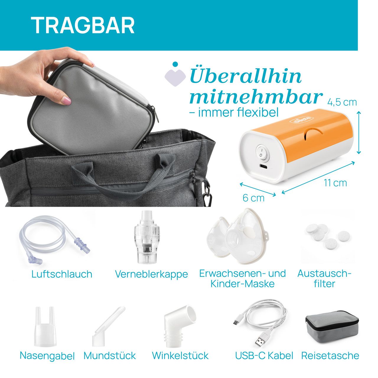 Easy Breath Mikrokolben-Inhalator, sortiert null - 4