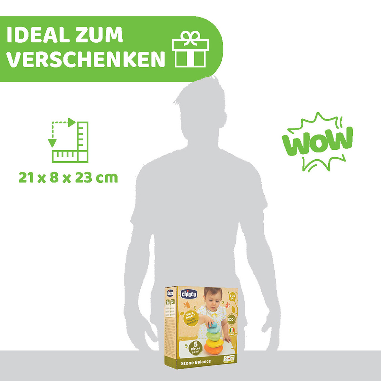 Balance-Steine zum Stapeln ECO+ null - 6