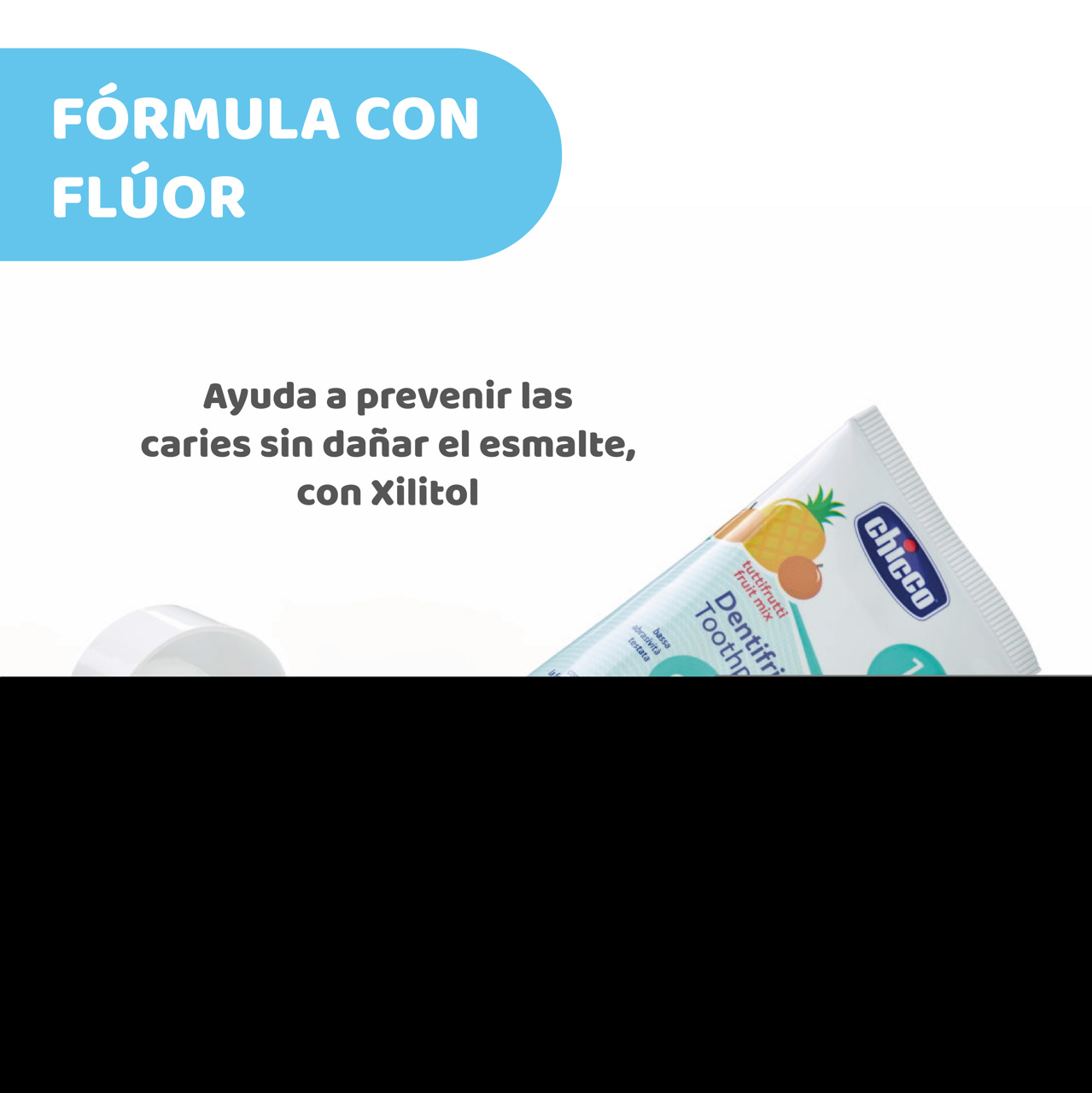 Pasta de Dientes Sabor Tutti Frutti de 1 a 5 años con Flour null - 2