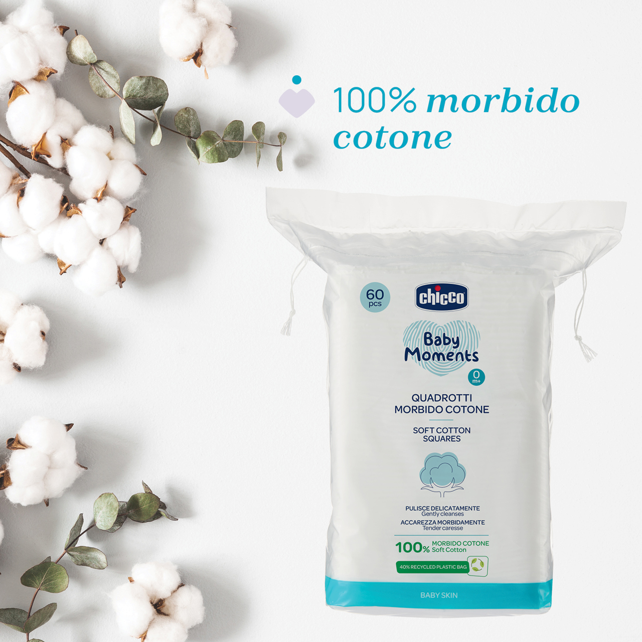Quadrotti Morbido Cotone null - 2