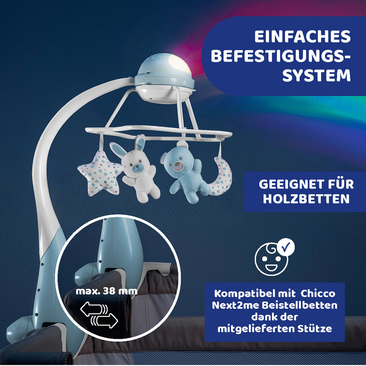 3in1 Mobile mit Regenbogenprojektion null - 6
