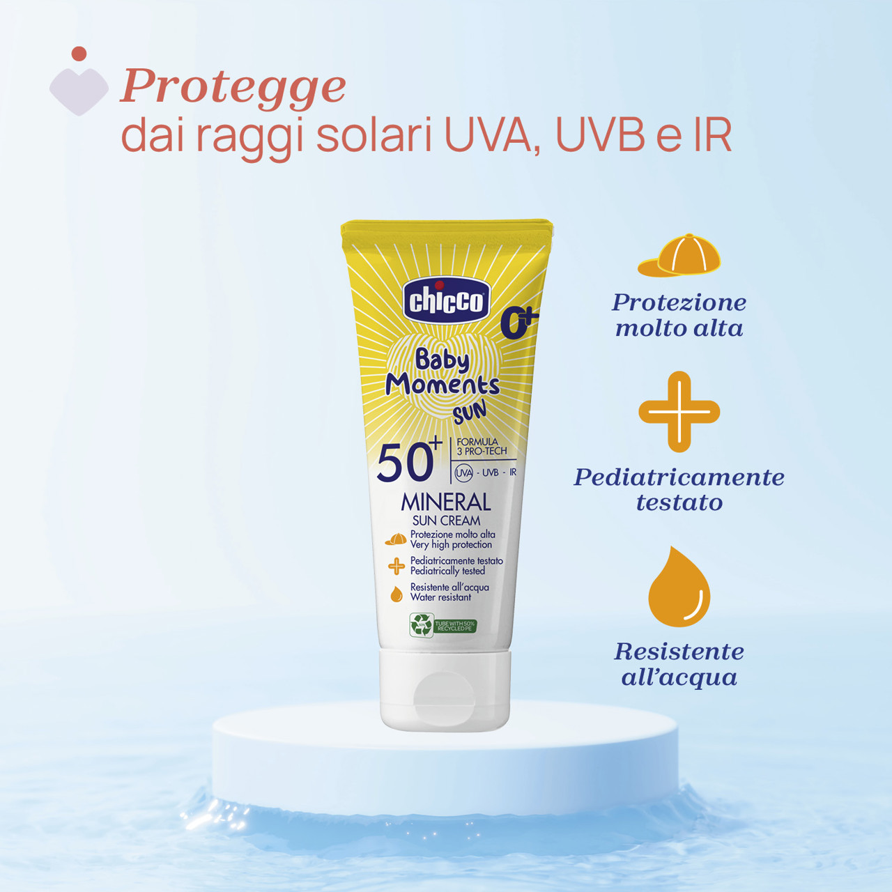 Baby Moments SUN - Crema Solare Mineral 75ml Chicco - 2