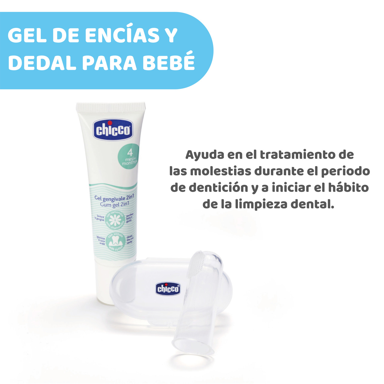 Chicco gel de encías y dedal para bebé null - 4
