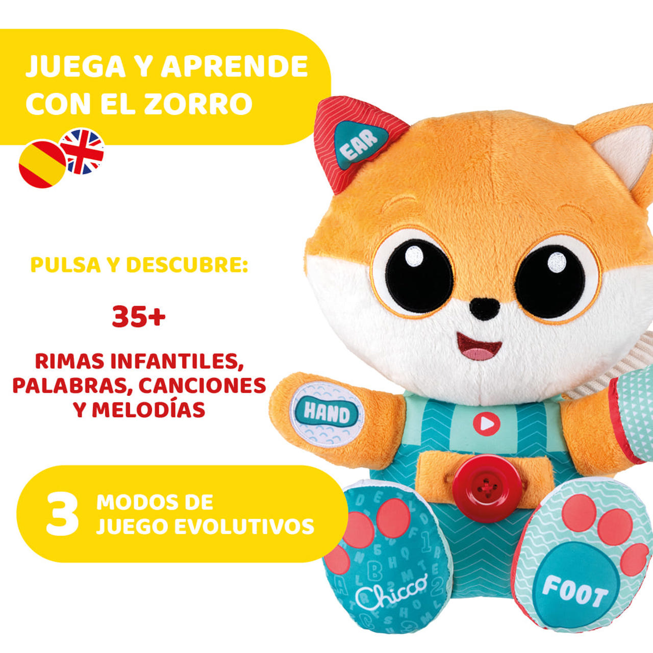 Foxy Peluche Bilingüe Chicco - 3