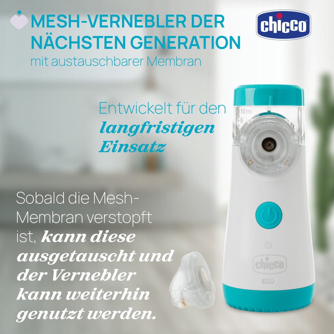 Easys Breath Mesh-Inhalationsger&auml;t Go inkl. Ersatzmembran null - 1