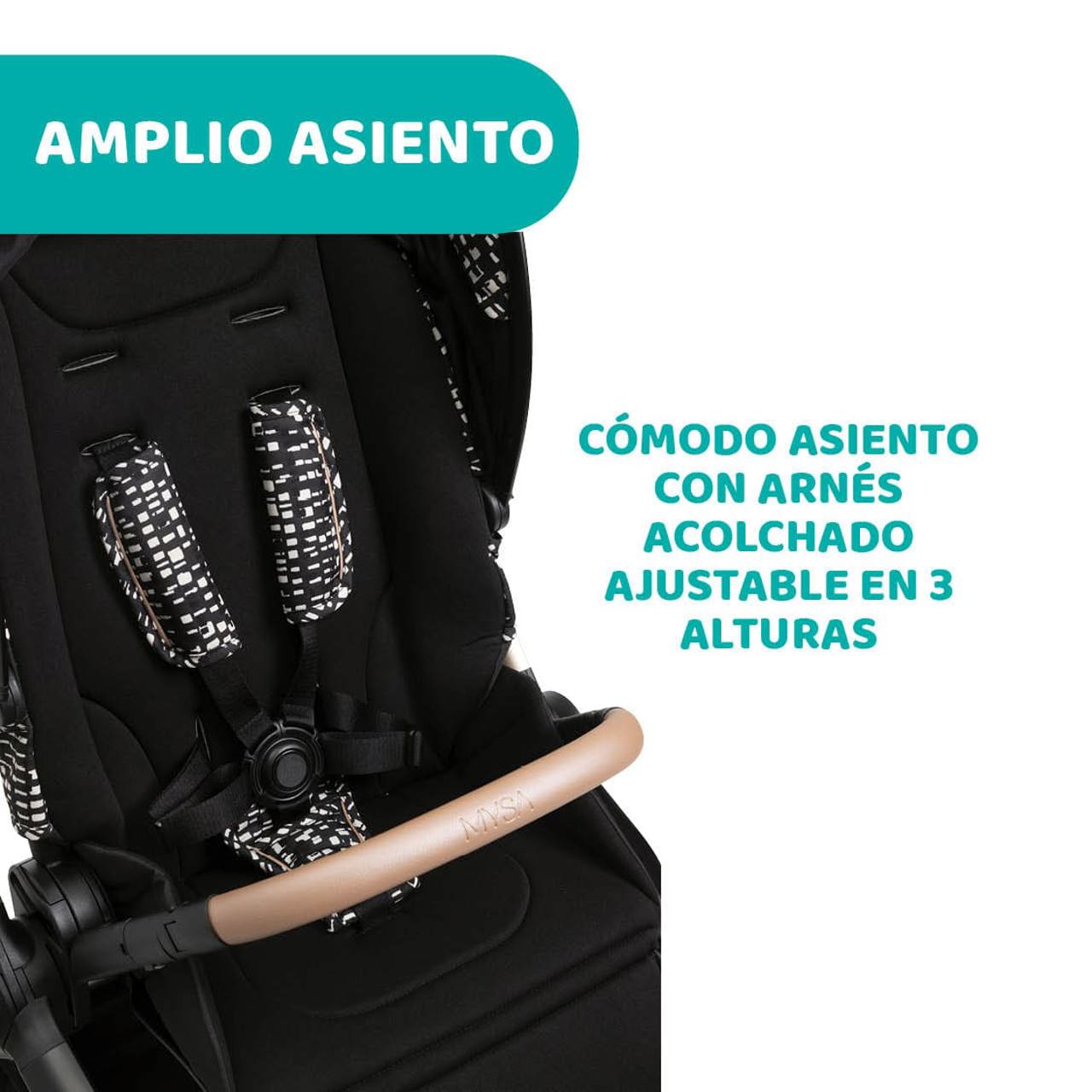 Carrito Mysa i-Size Glam Re Lux Eco+ 3 Piezas Chicco - 10