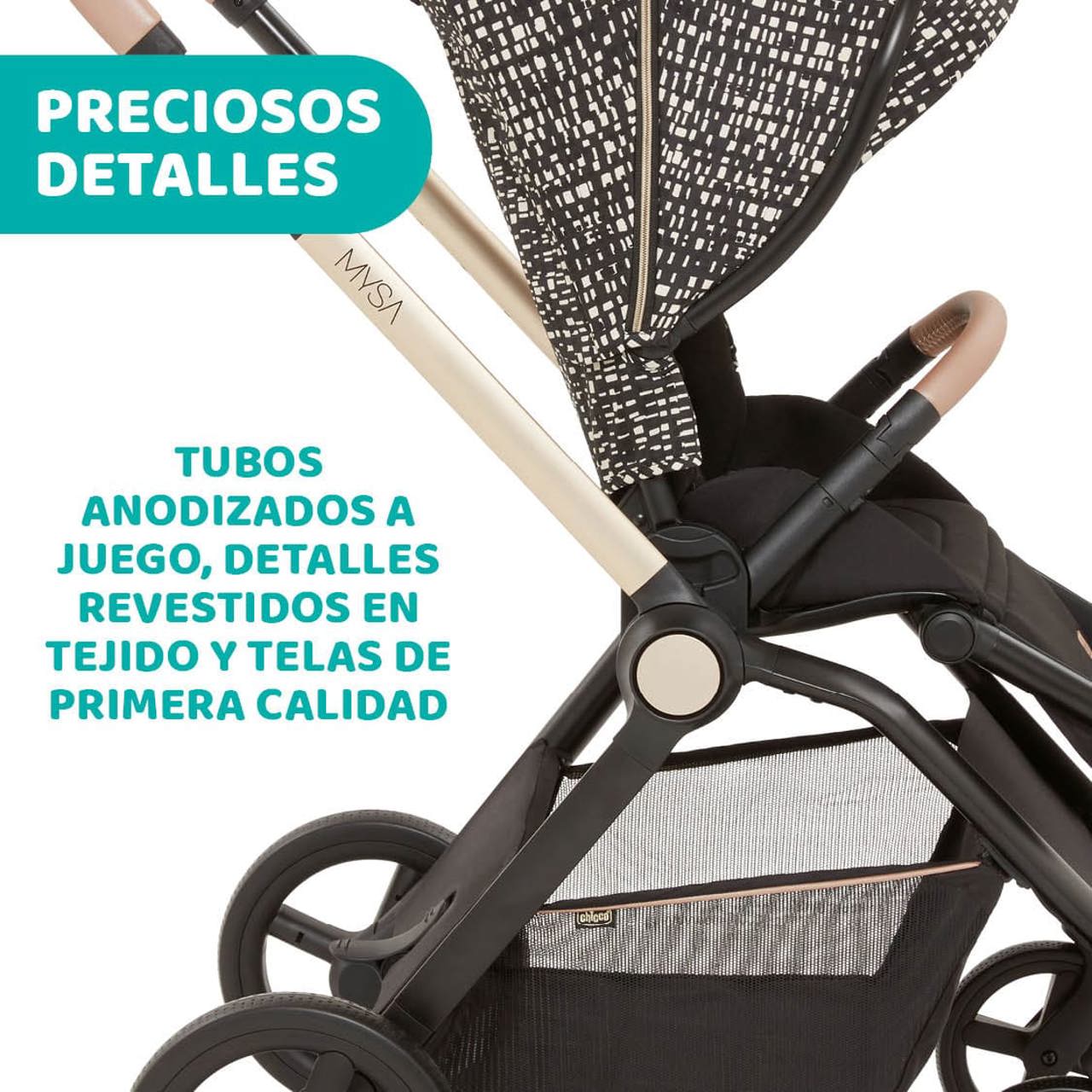 Carrito Mysa i-Size Glam Re Lux Eco+ 3 Piezas Chicco - 7