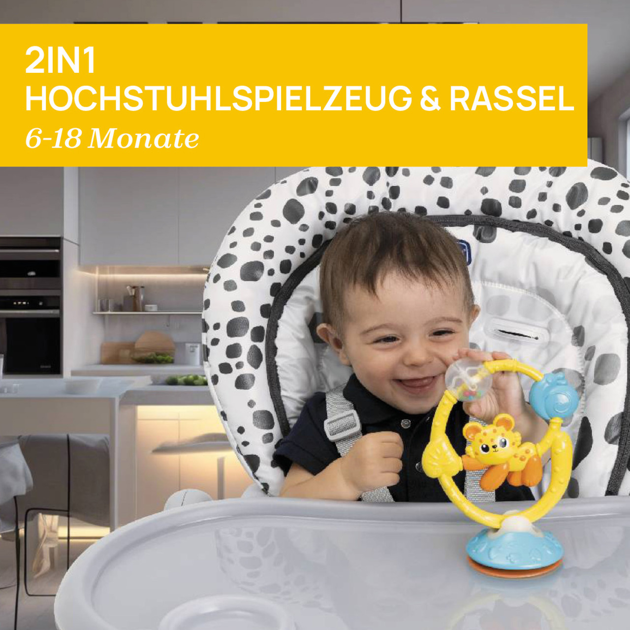 2 in 1 Hochstuhlspielzeug und Dschungelfreund null - 1