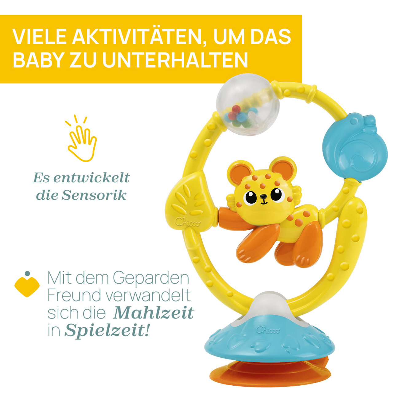 2 in 1 Hochstuhlspielzeug und Dschungelfreund null - 2