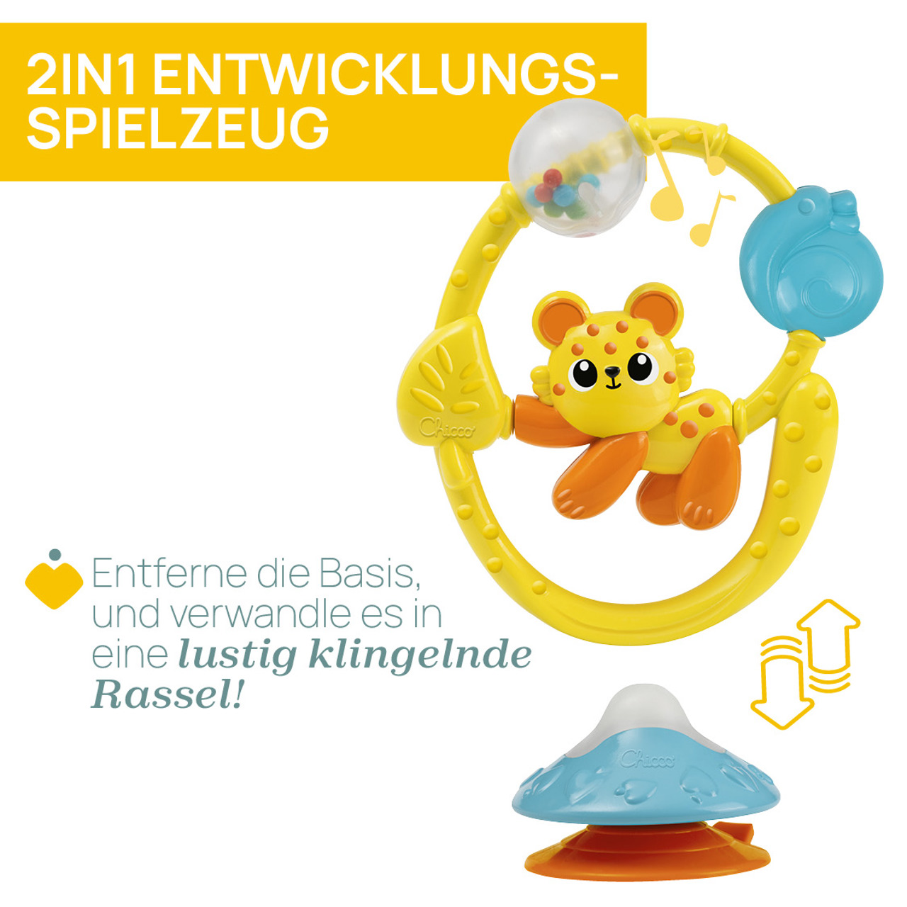 2 in 1 Hochstuhlspielzeug und Dschungelfreund null - 5