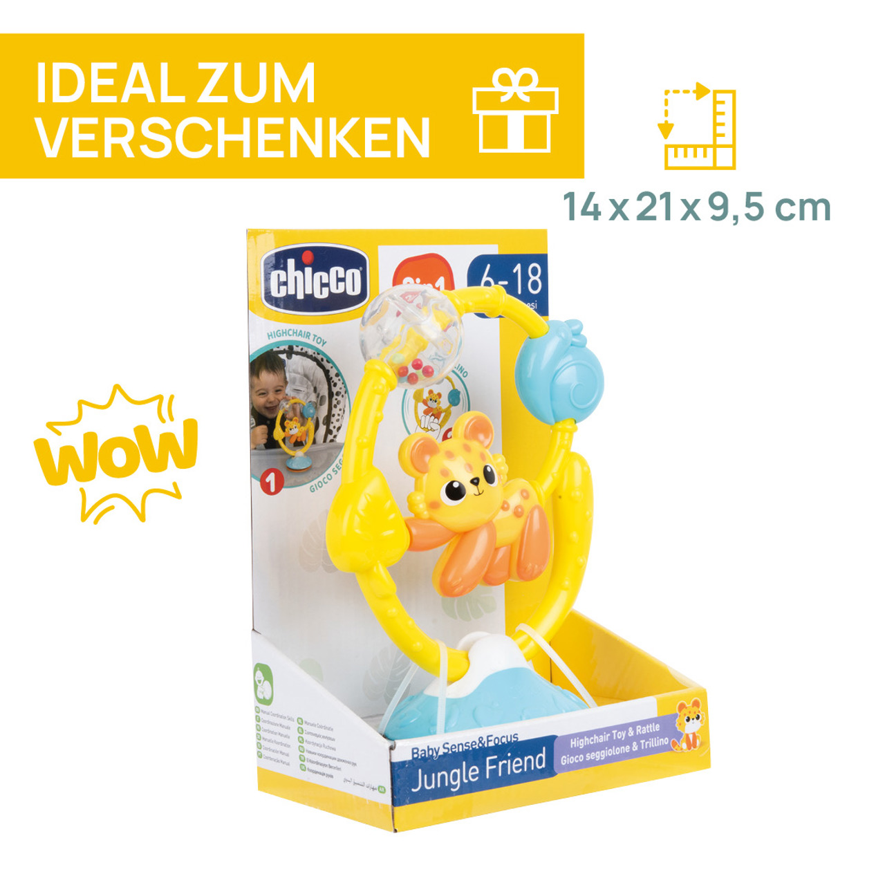 2 in 1 Hochstuhlspielzeug und Dschungelfreund null - 6
