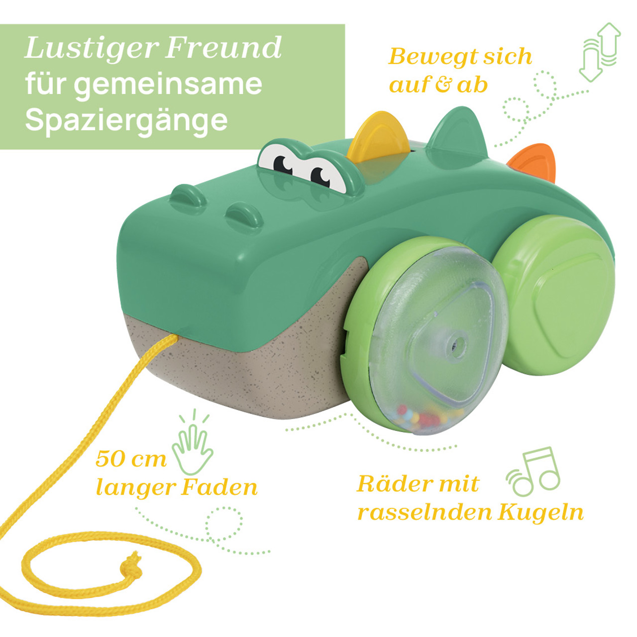 KROKODIL NACHZIEH-SPIELZEUG ECO+ null - 2
