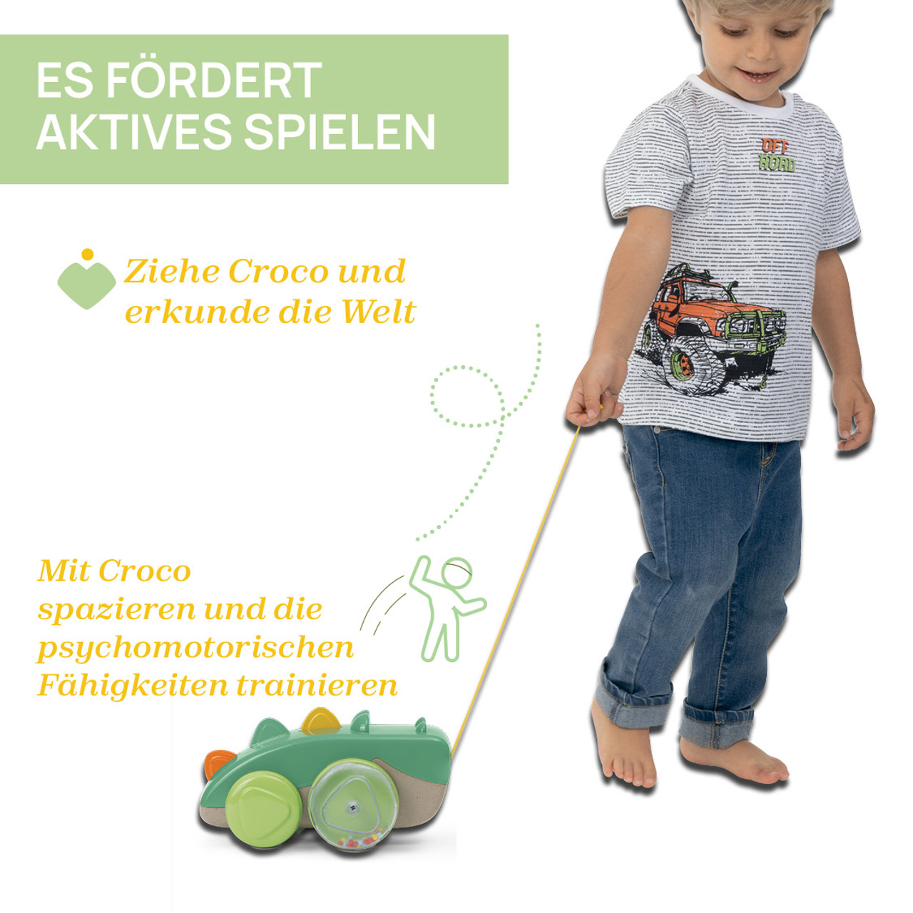 KROKODIL NACHZIEH-SPIELZEUG ECO+ null - 3
