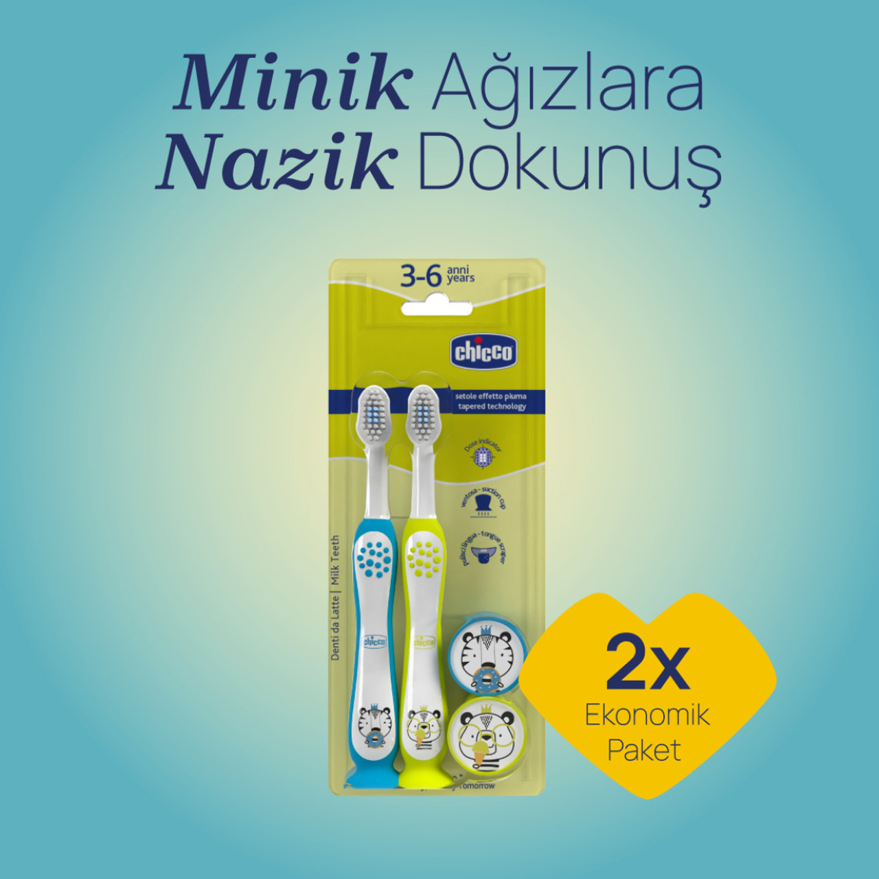 2'Lİ DİŞ FIR&Ccedil;ASI 3-6 YAŞ  null - 1