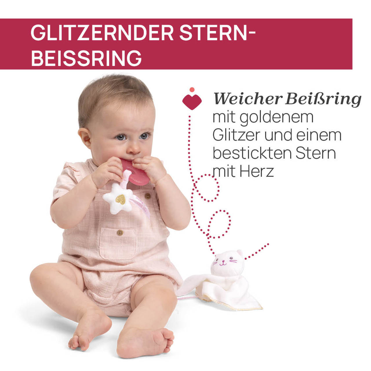 Puppenset mit Schnuffeltuch und Bei&szlig;ring &ndash; My First Doll null - 1