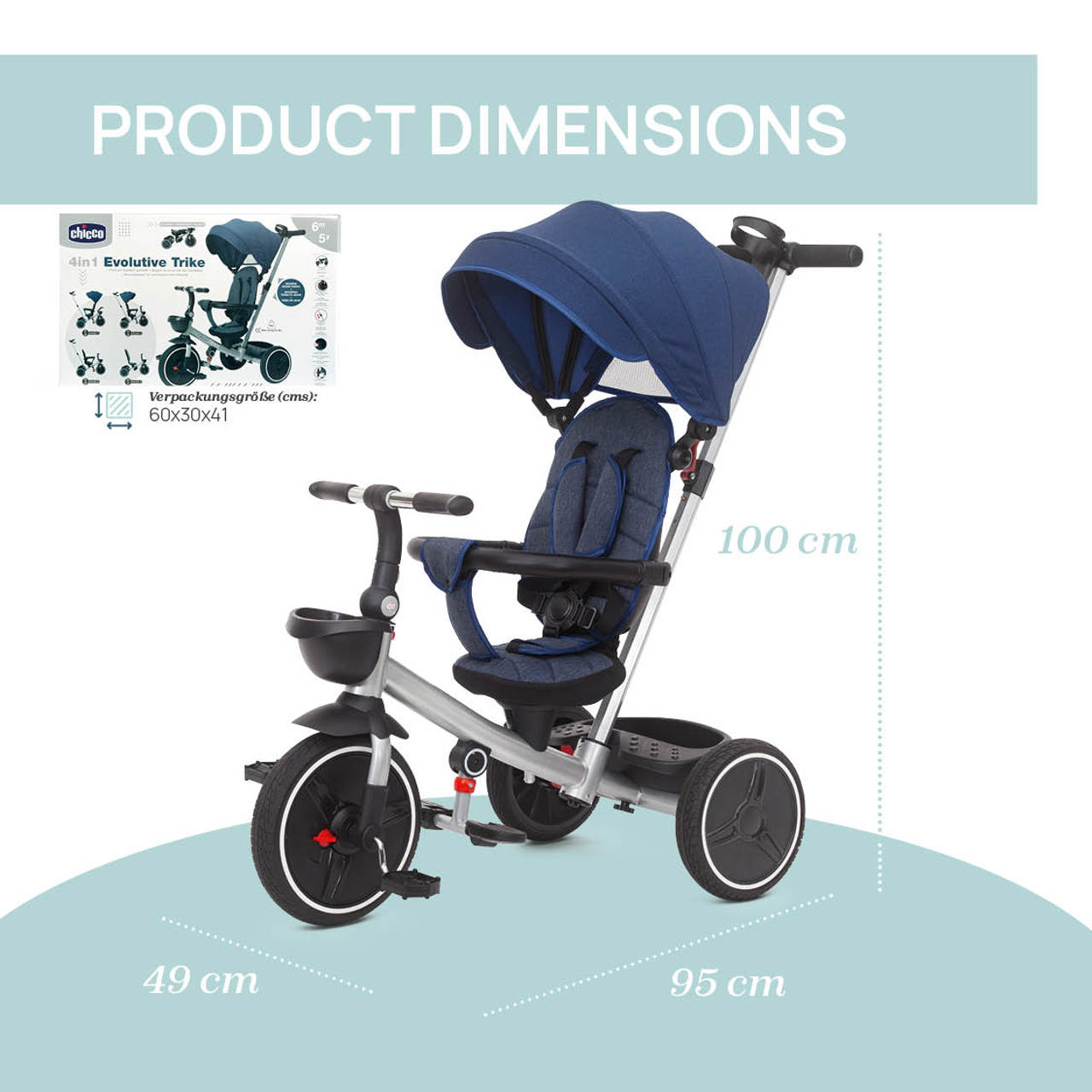 4in1 mitwachsendes Dreirad null - 5