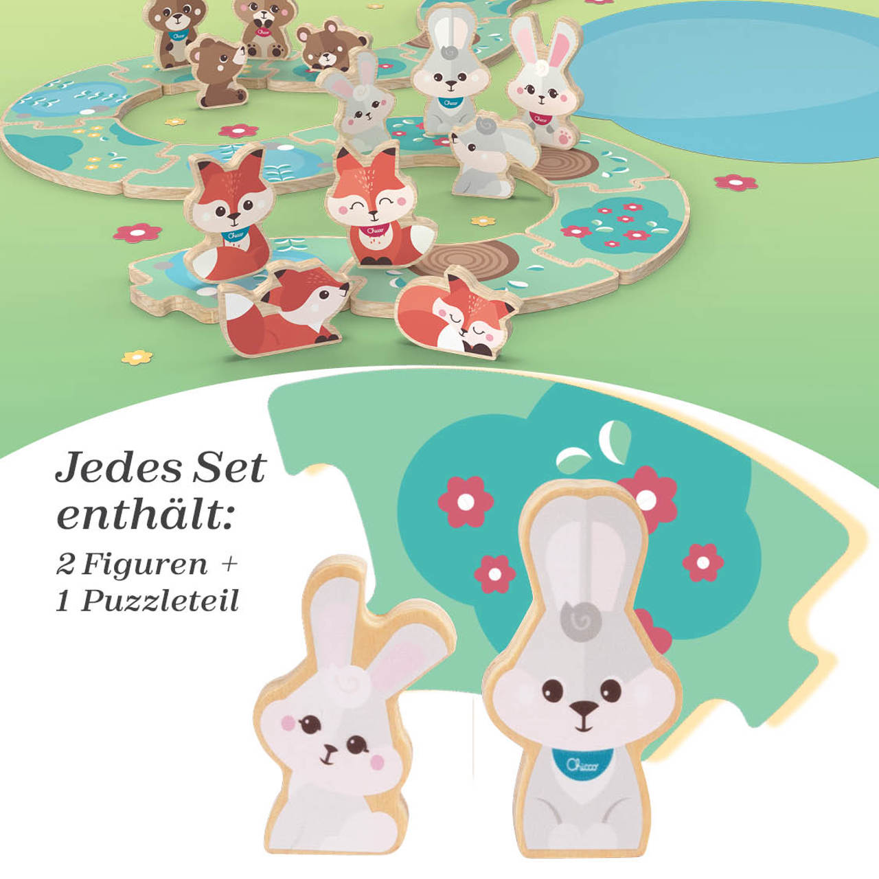 SET: 2 HASEN - PAPA - MY WOOD FRIENDS null - 1