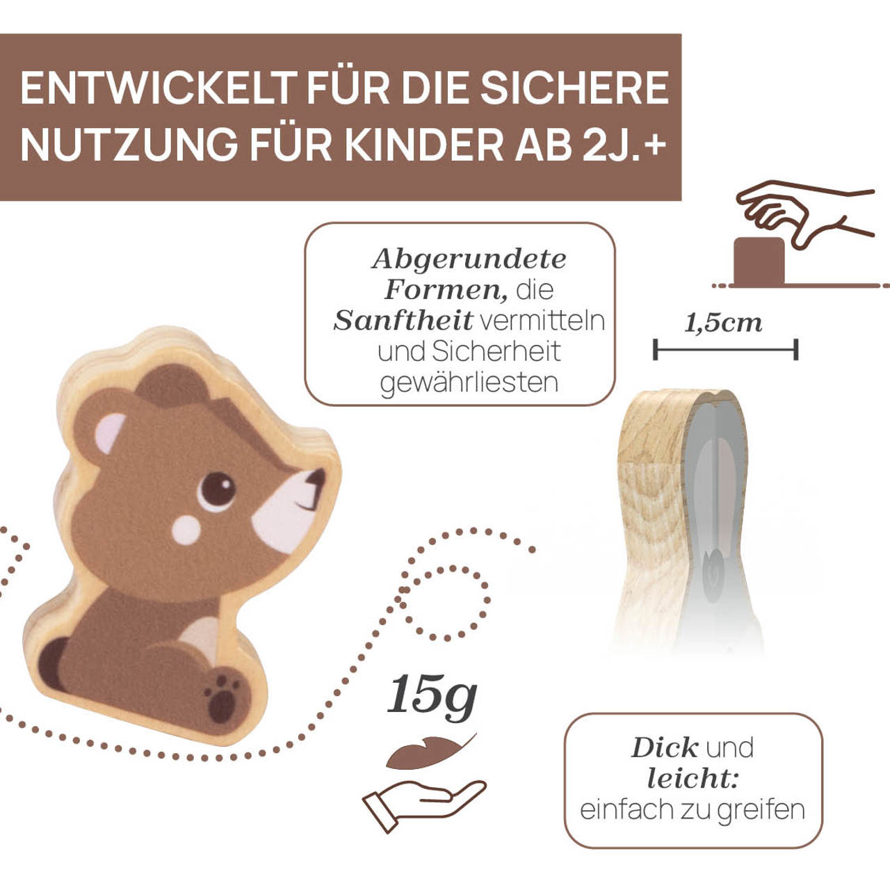 SET: 2 BÄREN- PAPA - MY WOOD FRIENDS null - 2