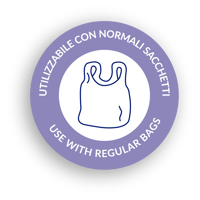 UTILIZZABILE CON NORMALI SACCHETTI