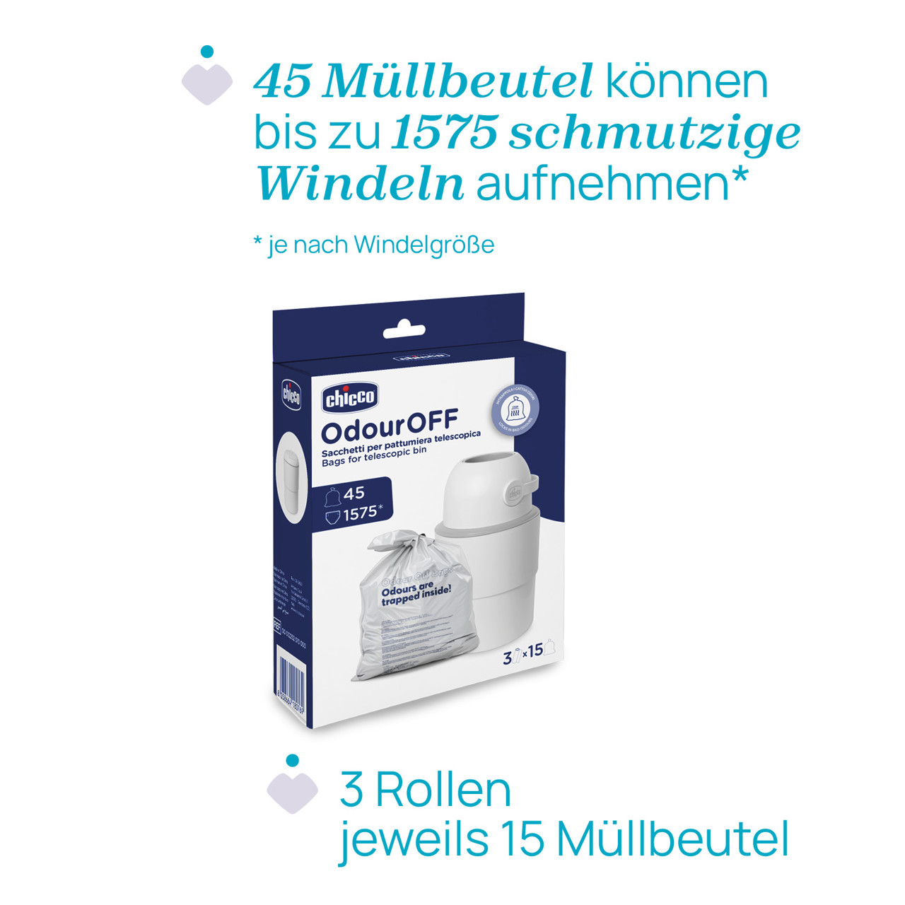 Müllbeutel Odour Off, 3x15 Stück null - 4