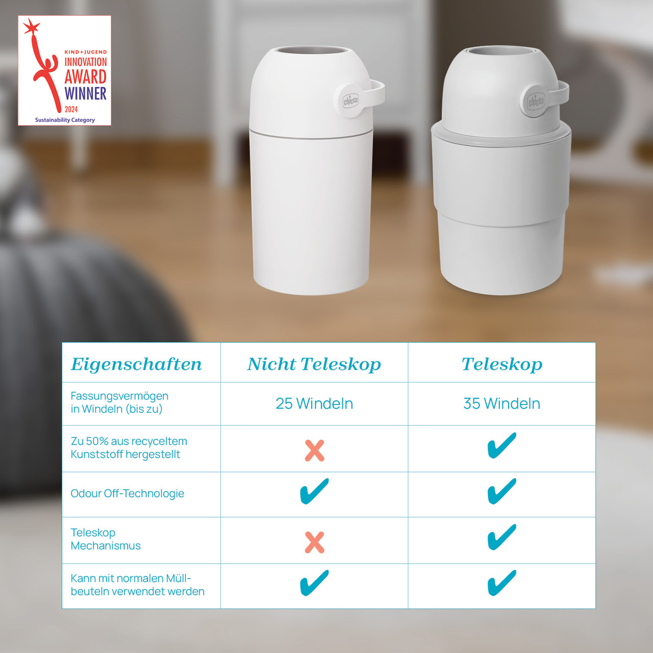 Teleskop Windeleimer Odour Off null - 5