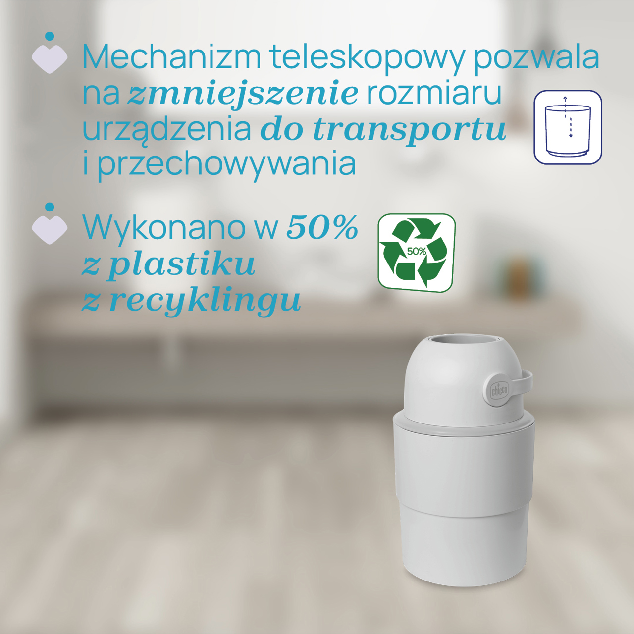 TELESKOPOWY KOSZ NA PIELUCHY  null - 2