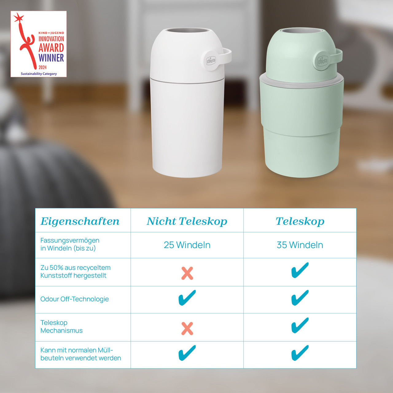 Teleskop Windeleimer Odour Off null - 5
