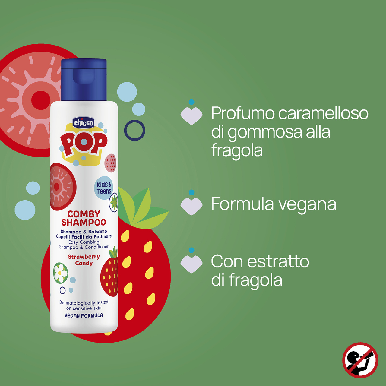 Shampoo&Balsamo Strawberry Candy 250 Ml Chicco - 3
