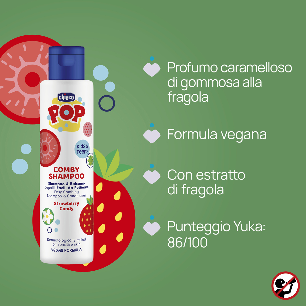 Chicco POP Shampoo&Balsamo Strawberry Candy 250 ml null - 3