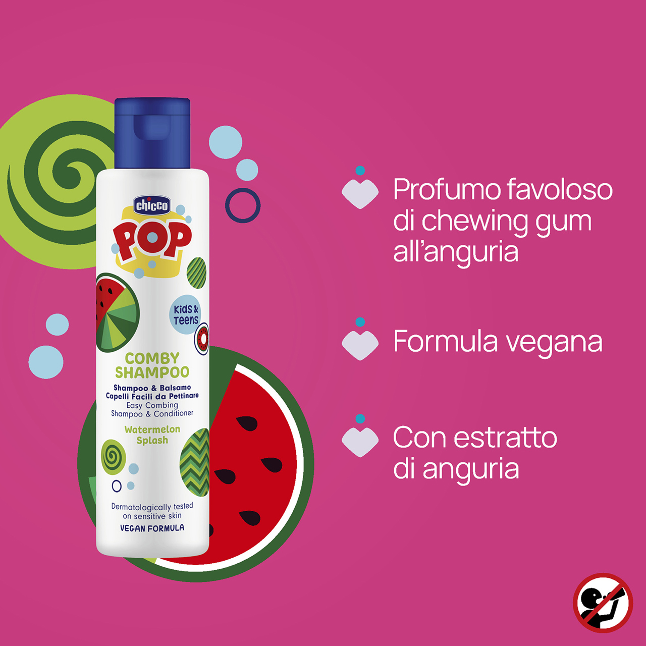 Shampoo&Balsamo Watermelon Splash 250 Ml Chicco - 3