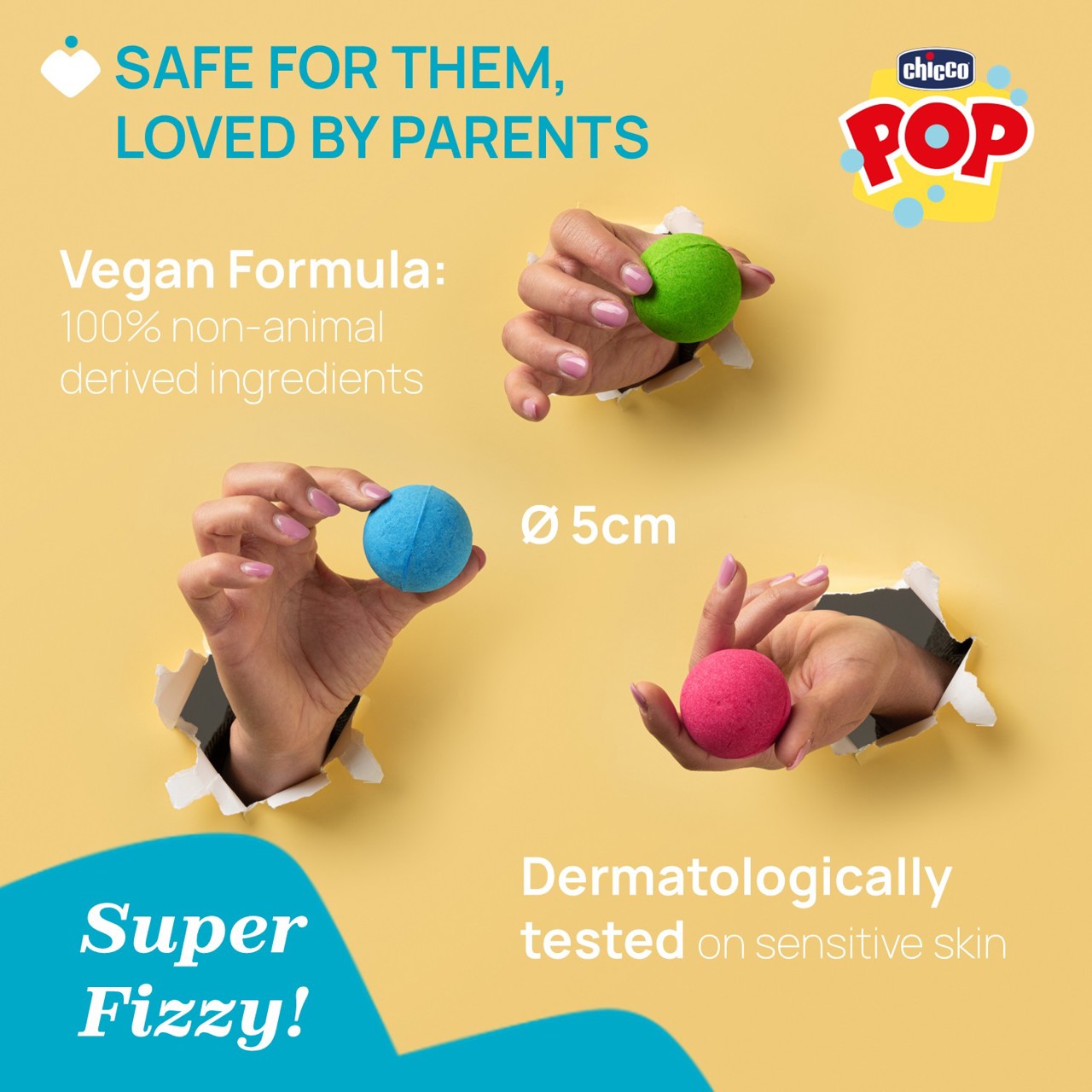 Bombas de ba&ntilde;o efervescentes Pop Chicco - 2