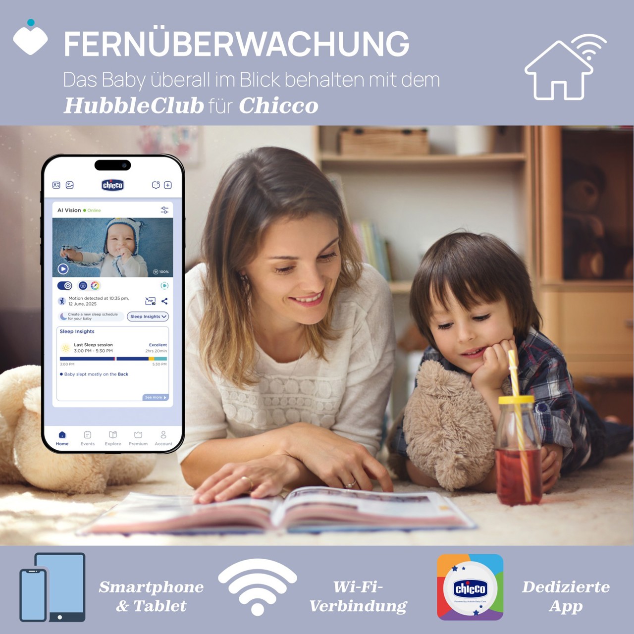 Wifi Video-Babyphone mit flexibler Halterung null - 5