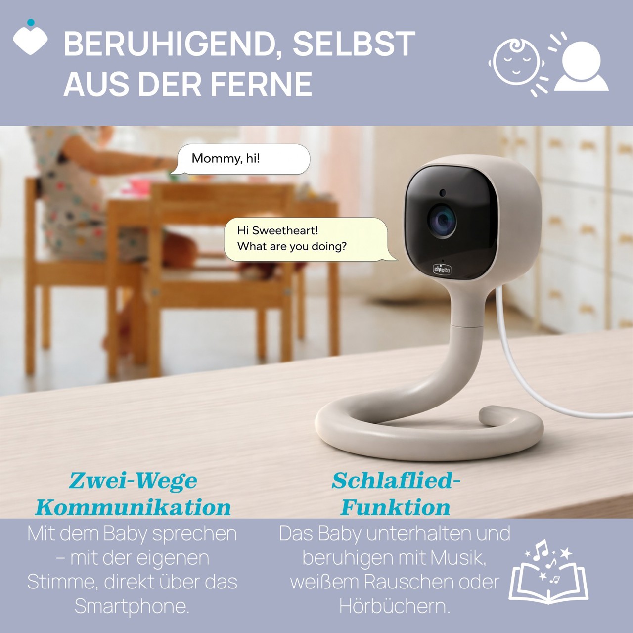 Wifi Video-Babyphone mit flexibler Halterung null - 6