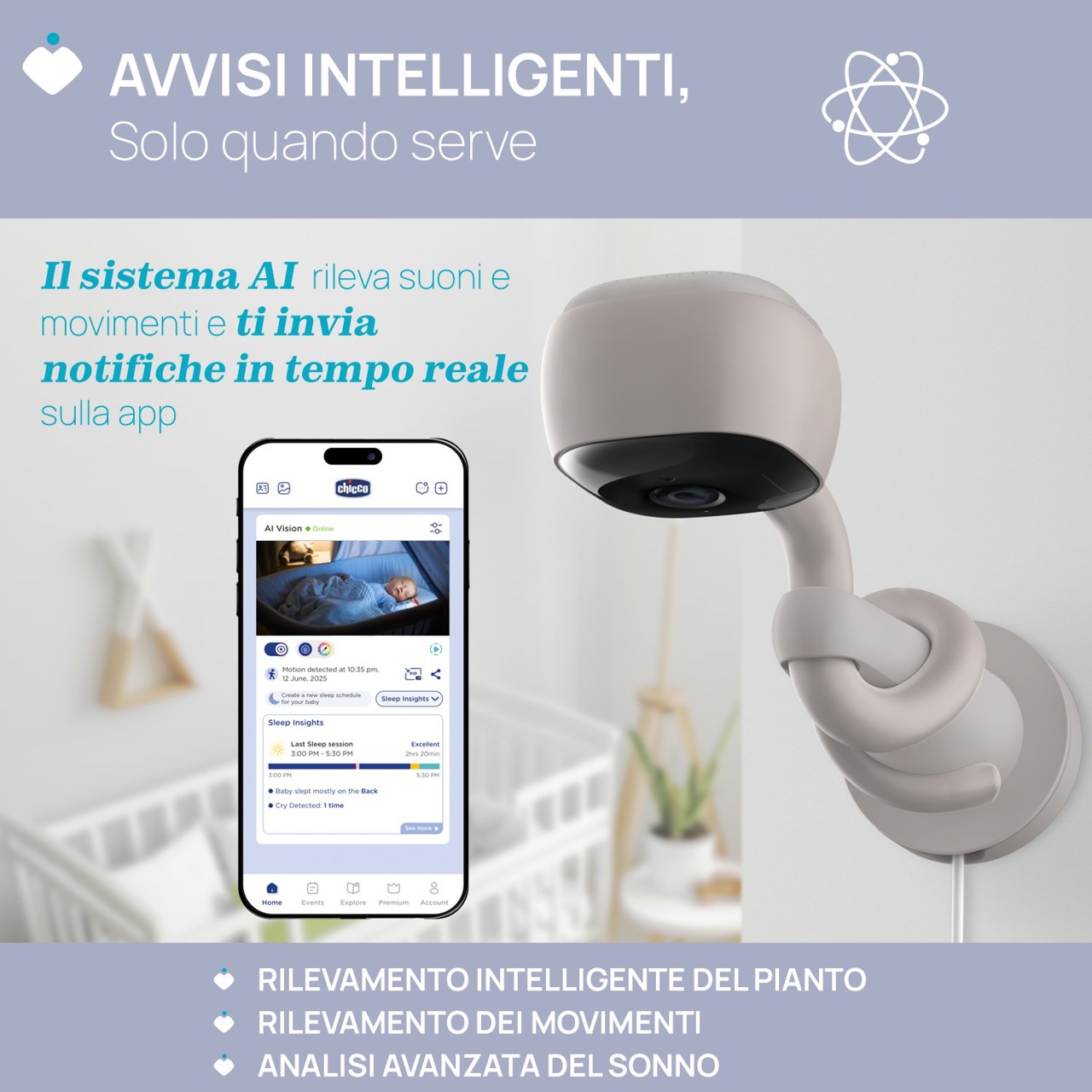 Video Baby Monitor WI-FI &ndash; Smart AI Chicco - 2