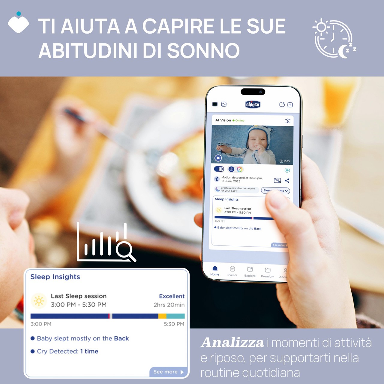 Video Baby Monitor WI-FI &ndash; Smart AI Chicco - 3