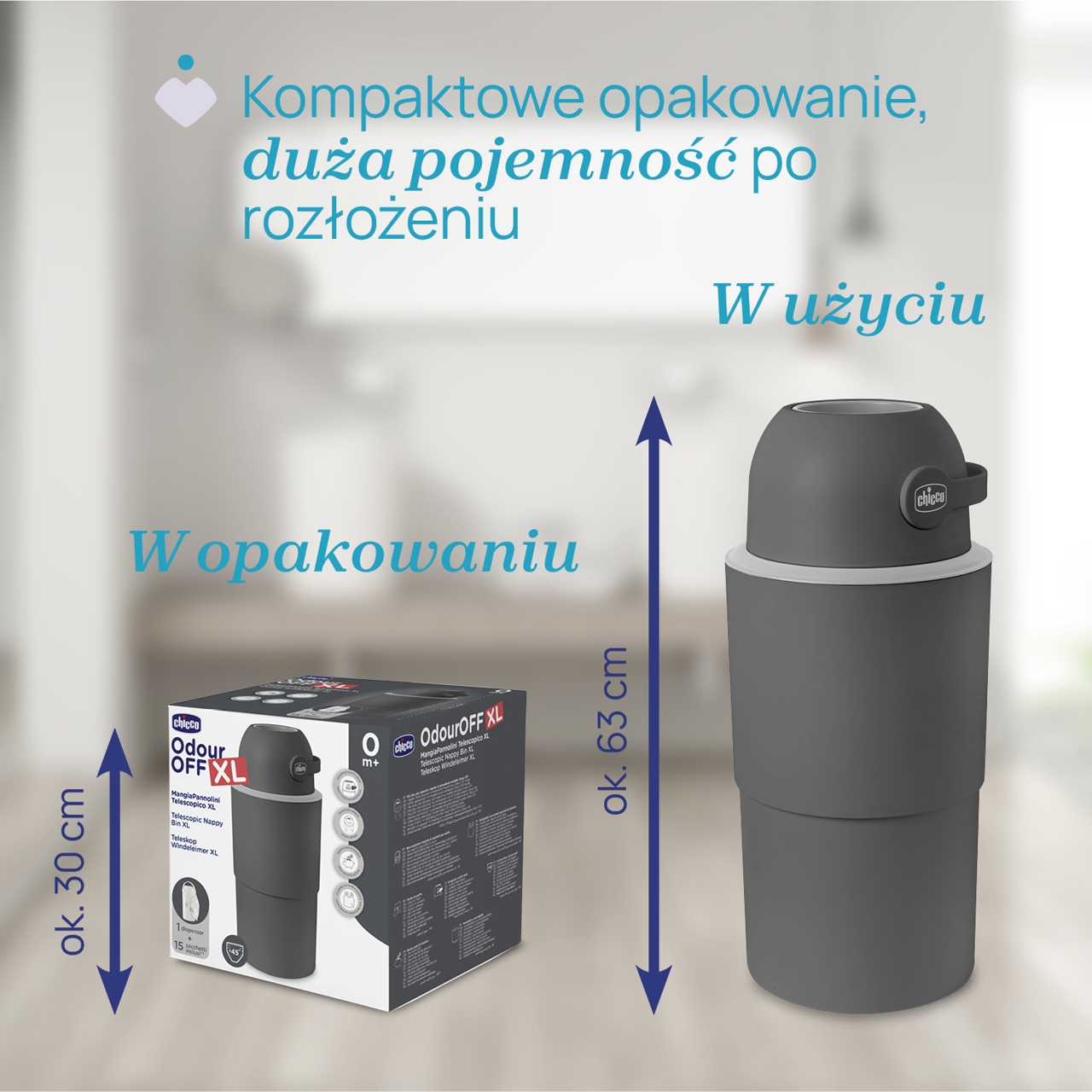TELESKOPOWY KOSZ NA PIELUCHY XL null - 2