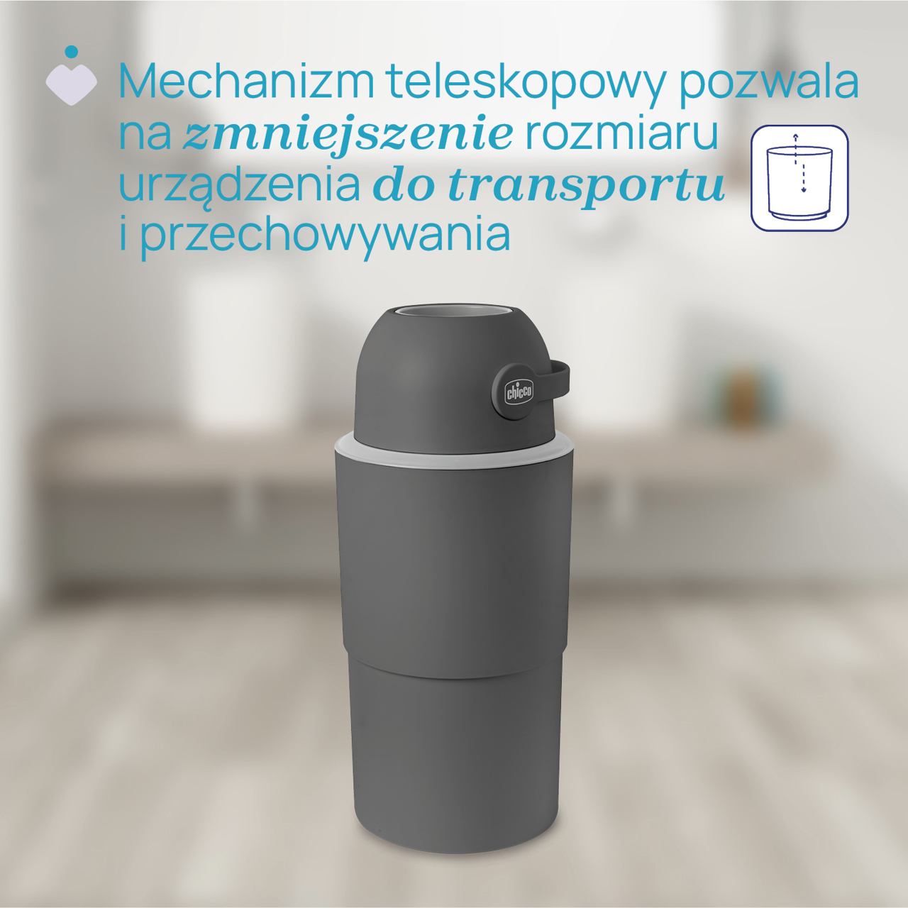 TELESKOPOWY KOSZ NA PIELUCHY XL null - 3