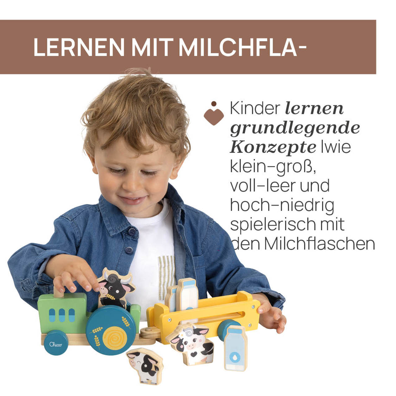 Der Kuh-Traktor Montessori Holzspielzeug My Wood Friends null - 4