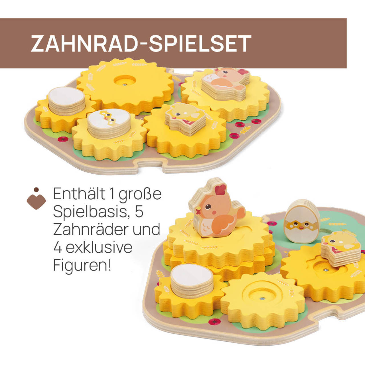 Die H&uuml;hner im Heu - My Wood Friends Holzspielzeug null - 2