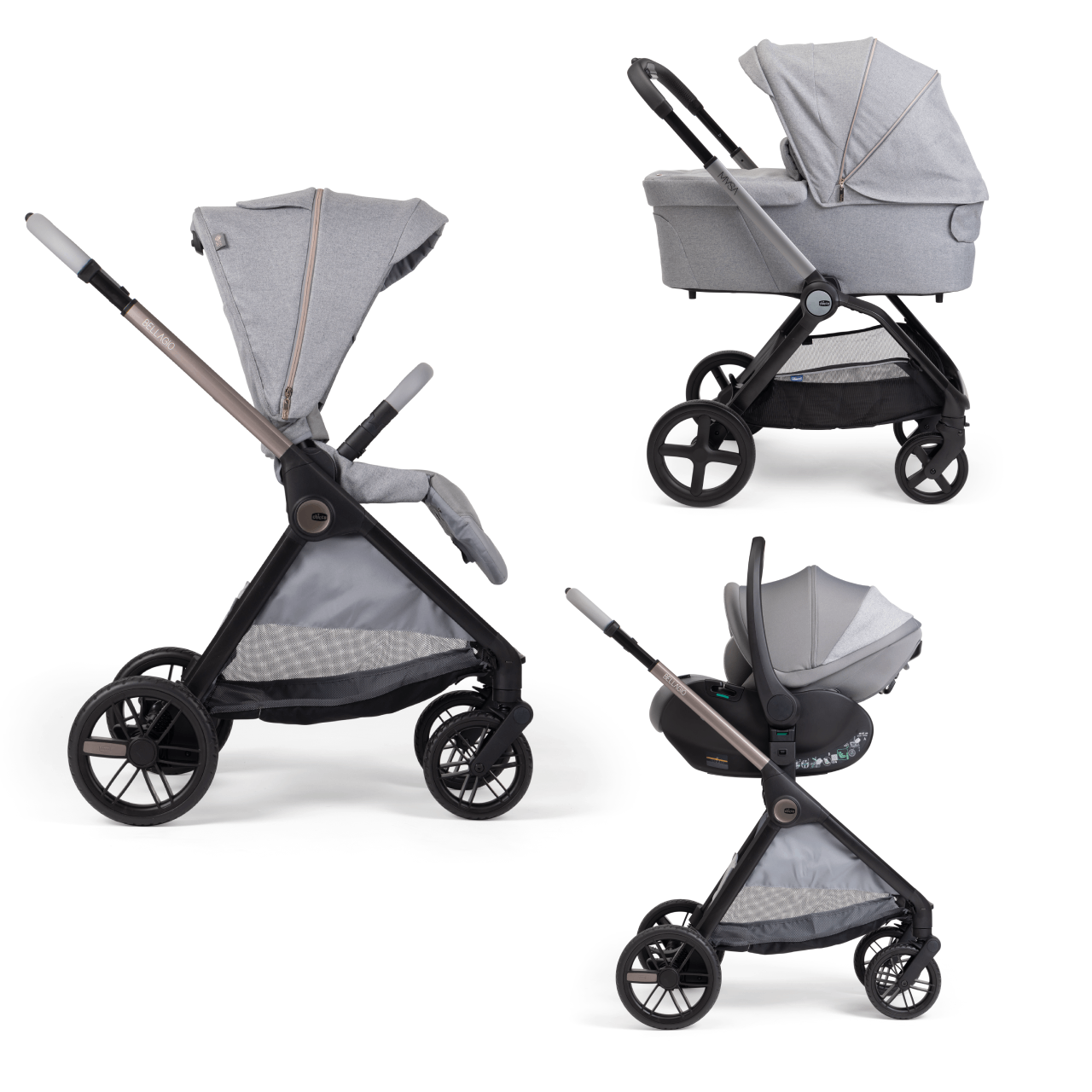 Trio Bellagio c/ alcofa flexi e First Seat Recline Chicco - 0