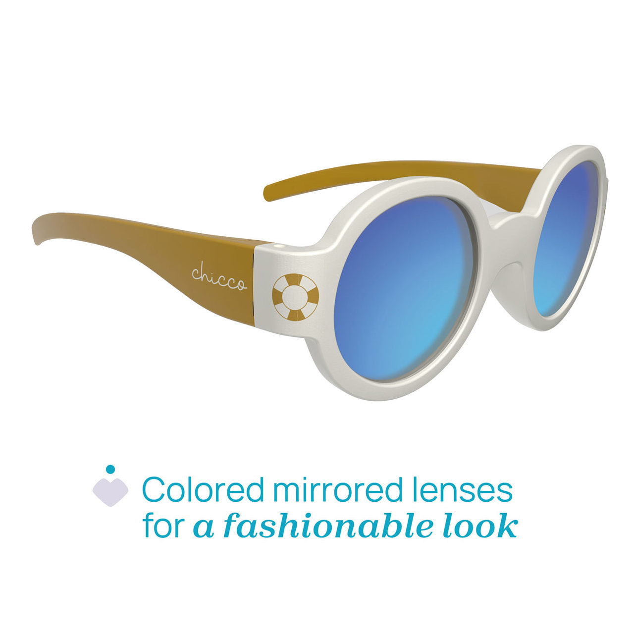 GAFAS DE SOL 0M+ LENTES ESPEJO BLANCAS Chicco - 3