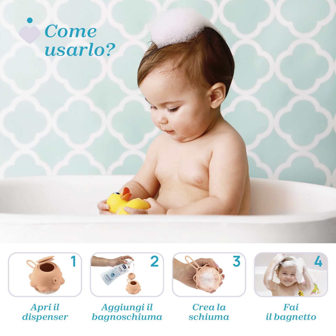 SPAZZOLA CORPO CON DISPENSER INTEGRATO Chicco - 1
