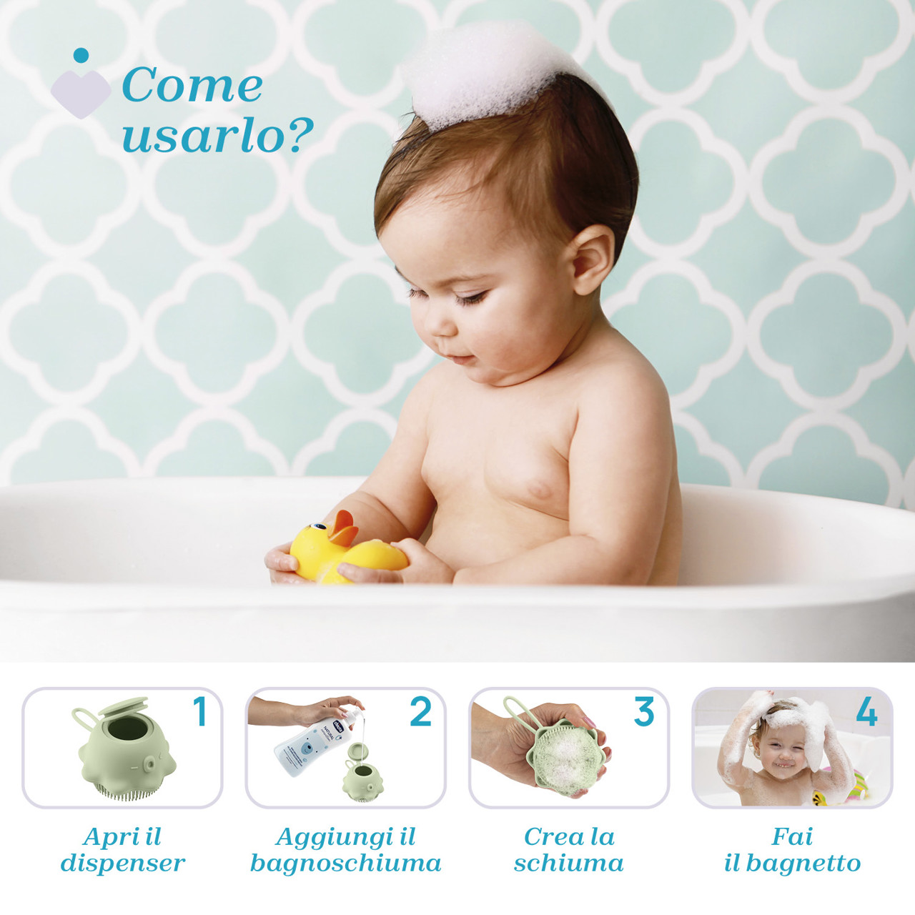 SPAZZOLA CORPO CON DISPENSER INTEGRATO Chicco - 2