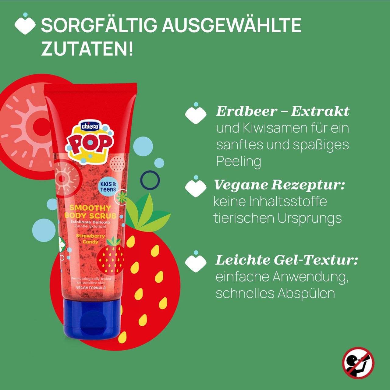 Chicco POP Body-Peeling Erdbeere 150ml null - 4