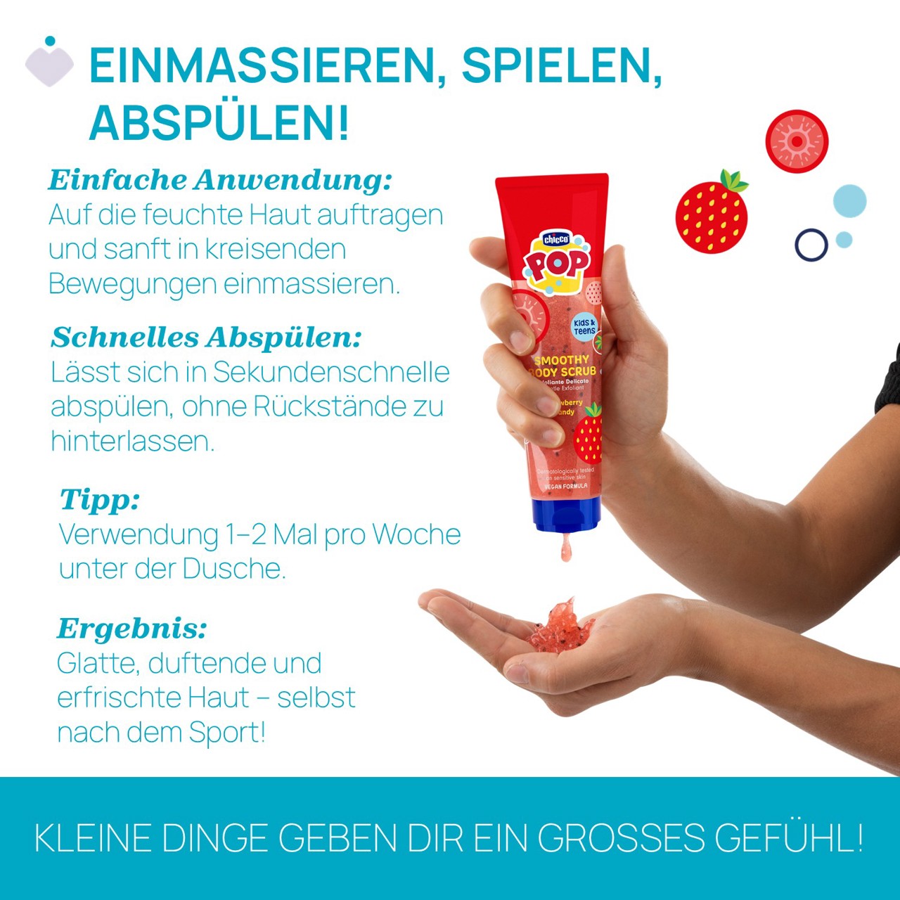 Chicco POP Body-Peeling Erdbeere 150ml null - 5
