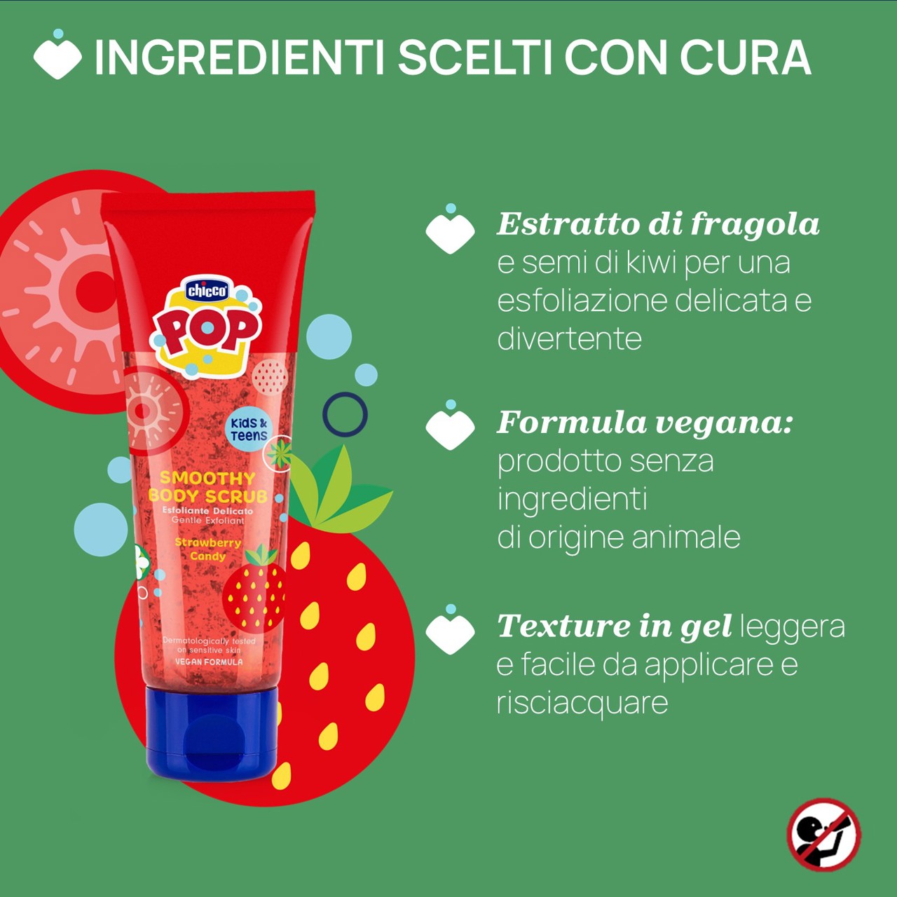 SMOOTHY SCRUB CORPO FRAGOLA 150ML Chicco - 3