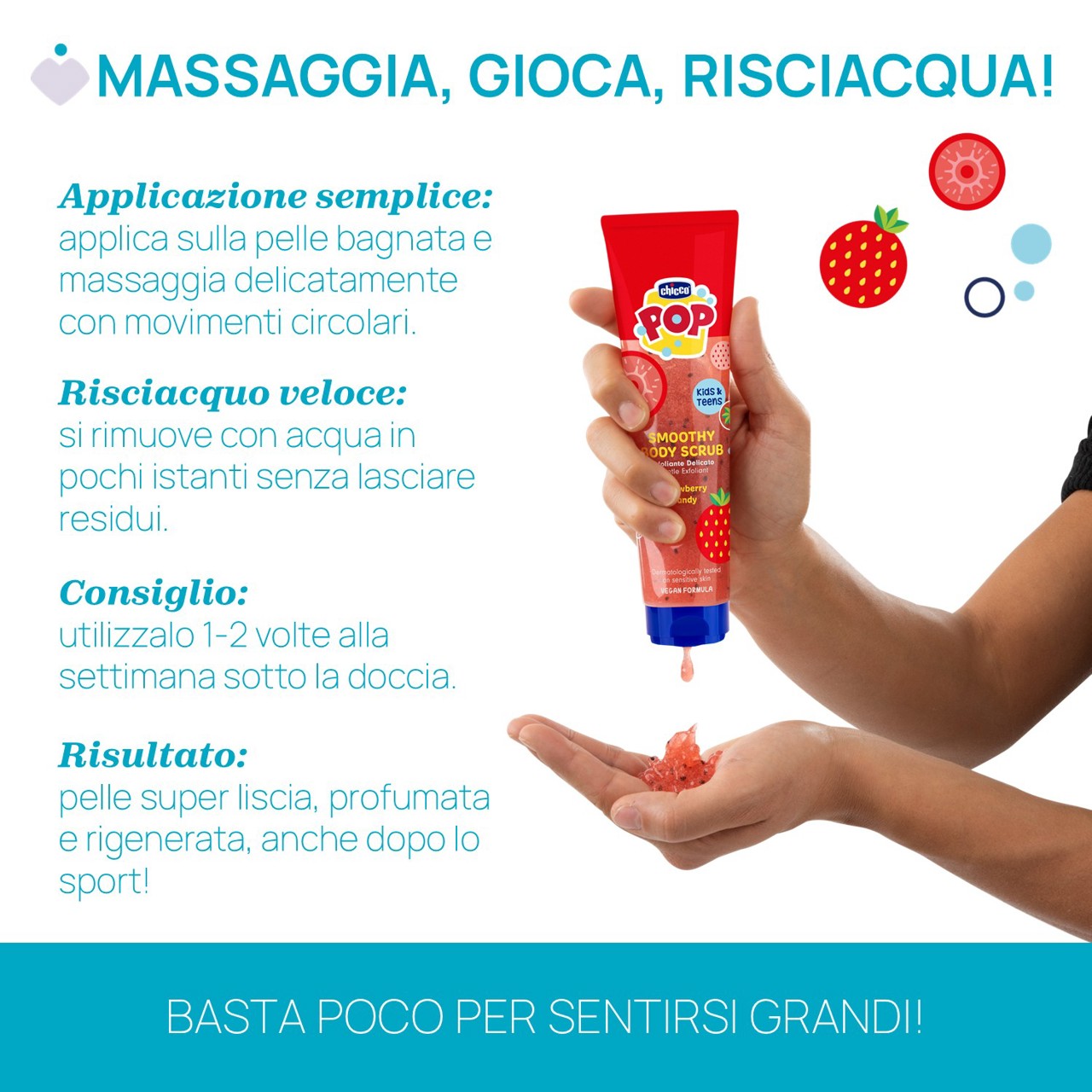 SMOOTHY SCRUB CORPO FRAGOLA 150ML Chicco - 4