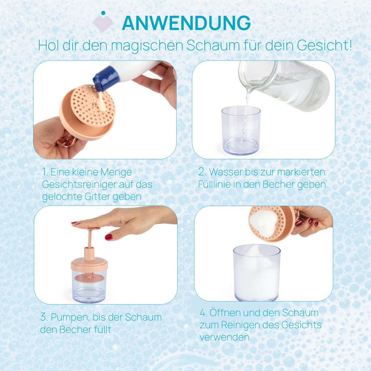 Chicco POP Set "Foamy" Gesichtsreiniger Vanille 150ml mit Schaum-Maker null - 2